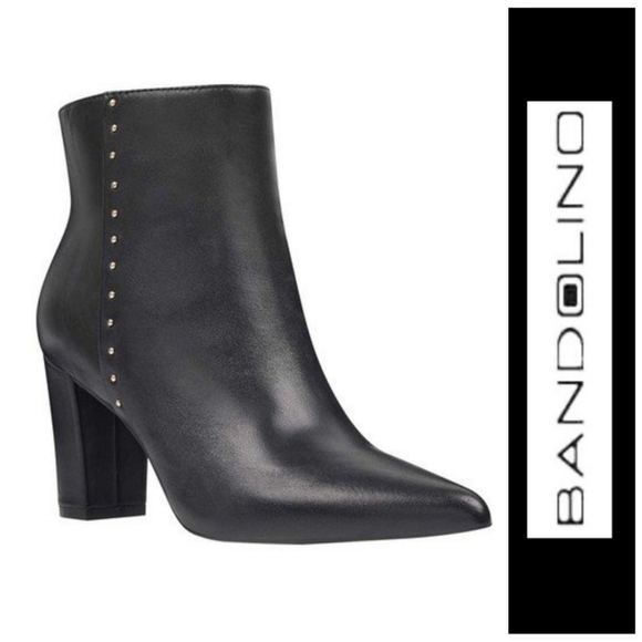 Bandolino Shoes - Edgy Chic Bandolino Studded Black Leather Booties